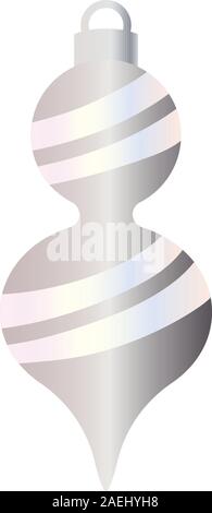 Decorated christmas ball icon Stock Vector