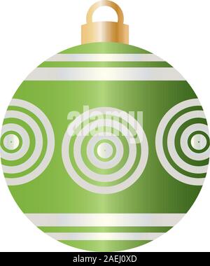 Decorated christmas ball icon Stock Vector