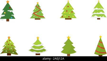 Set of christmas trees Stock Vector