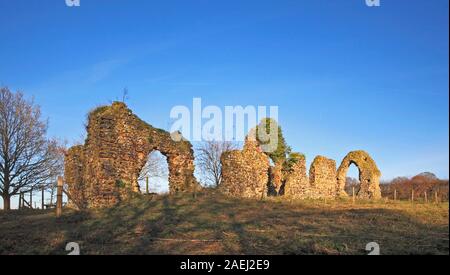 The ruins of the Church of St Saviour in South Norfolk at Surlingham, Norfolk, England, United Kingdom, Europe. Stock Photo