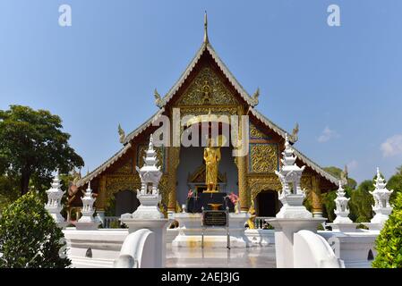 Wat Phra Singh Temple Chiang Mai Thailand  . This is the main and biggest temple complex inside the moat Stock Photo