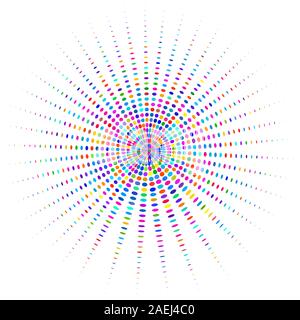 Circle with multicolored rays Stock Photo