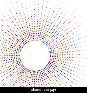 Circle with multicolored rays Stock Photo