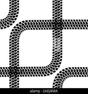 Seamless wallpaper tire tracks pattern illustration vector background