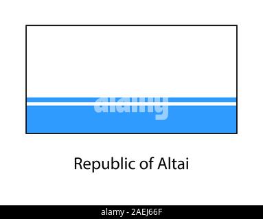 Flag of Altai Republic, Russia. Russian federation state. Altai Republic, Gorno-Altaisk. Stock Vector