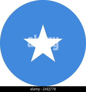 Somalia flag icon vector illustration. Perfect for icon, sign, symbol, label, sticker etc. Stock Vector