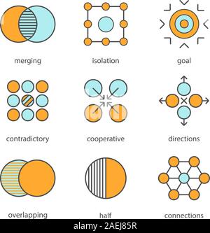 Connections color icon. Interrelation abstract metaphor. Structure ...