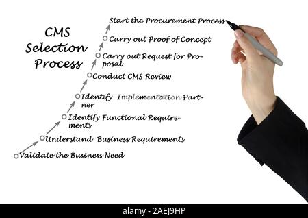 Cms Process Example Document Diagram of CMS Selection Process Stock Photo - Alamy