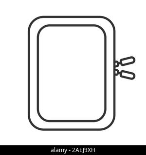 Gadget protective case linear icon. Thin line illustration. Contour symbol. Vector isolated outline drawing Stock Vector