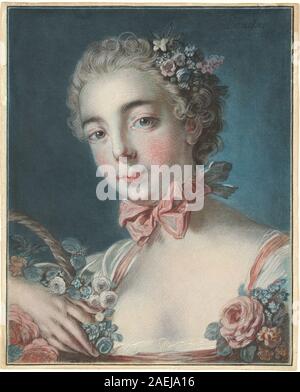 Louis-Marin Bonnet after François Boucher, Tête de Flore (Head of Flora), 1769 Tête de Flore (Head of Flora); 1769date Stock Photo