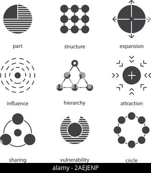 Circle diagram with missing part glyph icon. Silhouette symbol. Portion ...