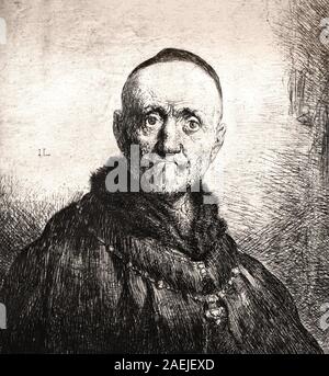 The First Oriental Head 1635 after Jan Lievens  Rembrandt Harmenszoon van Rijn 1606–1669 Dutch, The Netherlands, Holland, Stock Photo