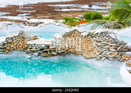 TANNA ISLAND, VANUATU - JULY 20, 2019: Outdoor Pool at Evergreen Resort Stock Photo