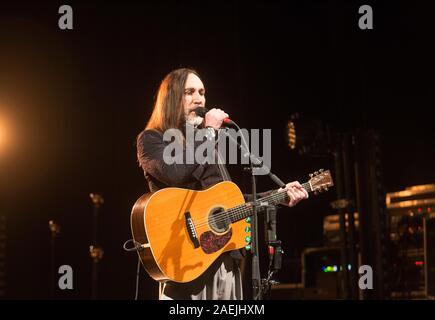 DECEMBER 7, 2019 - ASTI (ITALY): songwriter Manuel Agnelli of Afterhours plays with Rodrigo D'Erasmo live at Palco 19 Stock Photo