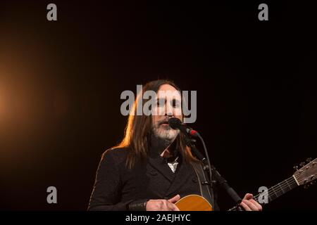 DECEMBER 7, 2019 - ASTI (ITALY): songwriter Manuel Agnelli of Afterhours plays with Rodrigo D'Erasmo live at Palco 19 Stock Photo