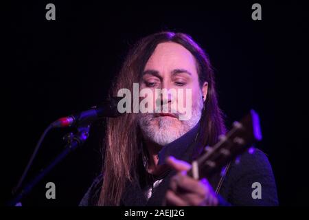 DECEMBER 7, 2019 - ASTI (ITALY): songwriter Manuel Agnelli of Afterhours plays with Rodrigo D'Erasmo live at Palco 19 Stock Photo