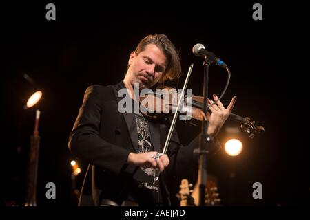 DECEMBER 7, 2019 - ASTI (ITALY): songwriter Manuel Agnelli of Afterhours plays with Rodrigo D'Erasmo live at Palco 19 Stock Photo