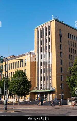 Exterior view of General Post Office building against blue sky, Helsinki, Finland, Scandinavia, Europe Stock Photo