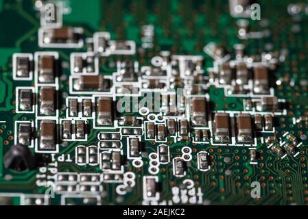 computer chip close up macro photography Stock Photo