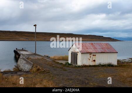 Small jetty at Reykjanes, Iceland Stock Photo