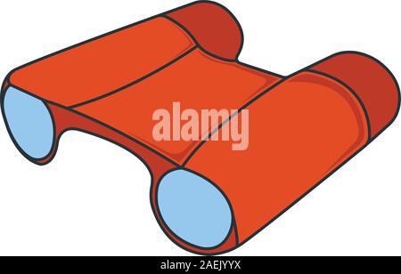 Camping Binoculars Icon. Concept for Outdoor and Hike Trip. Stuff for Survival. Cartoon Style. Travel Symbol, Logo, Icon and Badge. Simple Vector illu Stock Vector