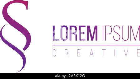 SS Modern Letter Logo Design, business identity concept. Stock Vector illustration isolated Stock Vector