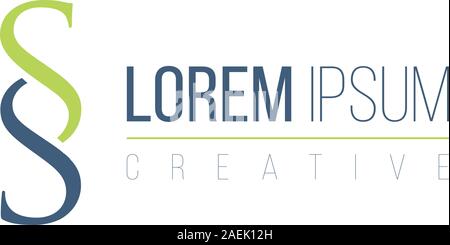 SS Modern Letter Logo Design, business corporate identity concept. Stock Vector illustration isolated Stock Vector