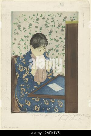 Mary Cassatt, The Letter, 1890-1891 The Letter; between 1890 and 1891 date Stock Photo