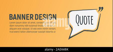 Vector illustration of typography design. Remark quote text box ...
