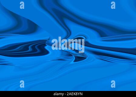 WHIRLPOOL: A psychedelic trip into a digital sea of blue. Stock Photo