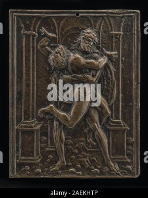 Moderno, Hercules and Antaeus, late 15th - early 16th century Hercules and Antaeus; late 15th - early 16th century Stock Photo