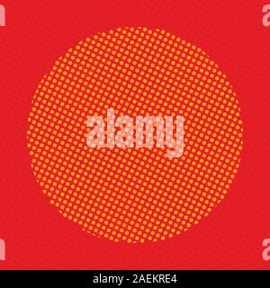 circle dot patterns on red background vector illustration Stock Vector