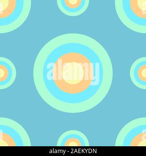 Abstract Ellipse Seamless Pattern Background Design Template, , Cyan, Blue, Orange, Yellow, Green Stock Vector