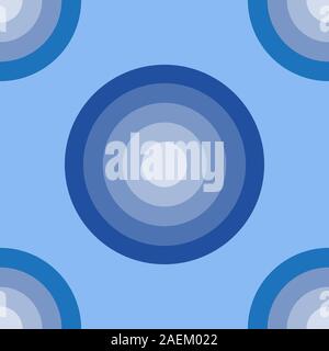 Abstract Ellipse Seamless Pattern Background Design Template, Colorful Blue Stock Vector