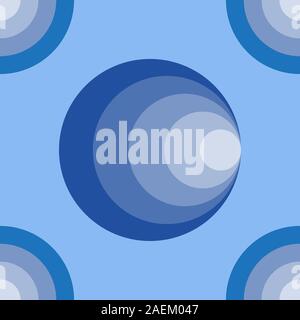 Abstract Ellipse Seamless Pattern Background Design Template, Colorful Blue Stock Vector
