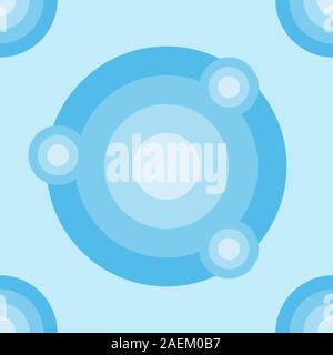 Abstract Ellipse Seamless Pattern Background Design Template, Cyan, Light Blue Stock Vector