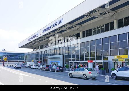 BELGRADE, SERBIA -19 JUN 2019- View of the Belgrade Nikola Tesla Airport (BEG), the largest and busiest airport in Serbia. Stock Photo