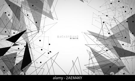 abstract vector background. polygonal space low poly background with connecting dots and lines . Vector Illustration For Wallpaper, Banner, Background Stock Vector