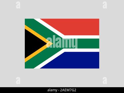 South Africa Flag. National Flag. Vector illustration. Stock Vector