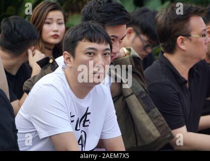 --FILE--Chinese businessman Wang Sicong, the only son of Chinese tycoon Wang Jianlin, shows up at a news conference of a music festival in Shanghai, C Stock Photo
