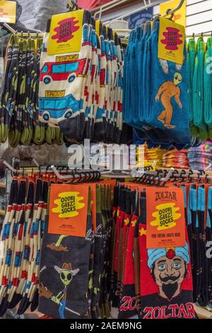 novelty socks (Oooh Geez! Socks") sold in Old Town, Albuquerque, New Mexico Stock Photo