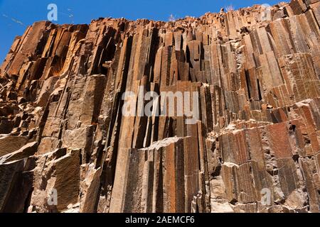 Basaltic columnar joints 'Organ pipes', Twyfelfontein or /Ui-//aes, Damaraland(Erongo), Namibia, Southern Africa, Africa Stock Photo