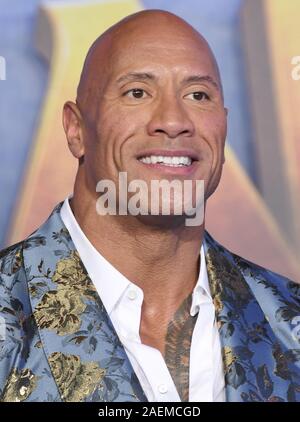 Dwayne Johnson arrives at the JUMANJI THE NEXT LEVEL Los Angeles Premiere held at the TCL Chinese Theatre in Hollywood, CA on Monday, ?December 9, 2019.  (Photo By Sthanlee B. Mirador/Sipa USA) Stock Photo