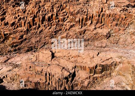 Basaltic columnar joints 'Organ pipes', Twyfelfontein or /Ui-//aes, Damaraland(Erongo), Namibia, Southern Africa, Africa Stock Photo