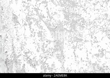 Grunge cracked paint vector black and white texture background. Ttemplate for overlay artwork. Stock Vector