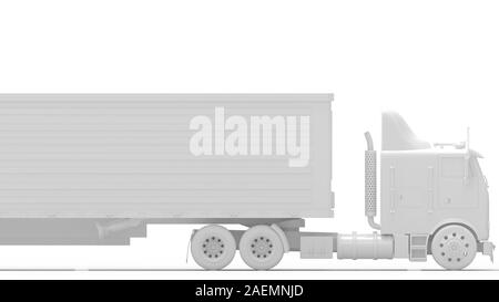 3d rendering of a cargo transport truck isolated in a studio background Stock Photo