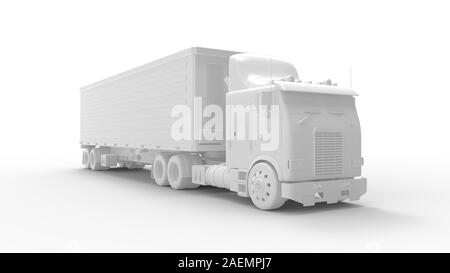 3d rendering of a cargo transport truck isolated in a studio background Stock Photo