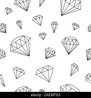 Seamless diamonds pattern. Simple diamond shapes on transparent background. Stock Vector