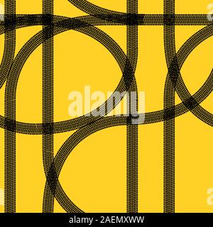 Seamless wallpaper winter tire tracks pattern illustration vector background Stock Vector