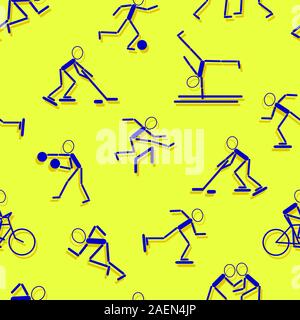 sport icons. Seamless wallpaper. Stock Vector